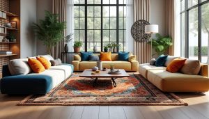 Canapés et tapis : duo clé pour la Décoration intérieur du salon