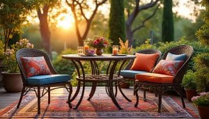 Tables, chaises, textiles : le guide des matériaux pour la Décoration extérieur