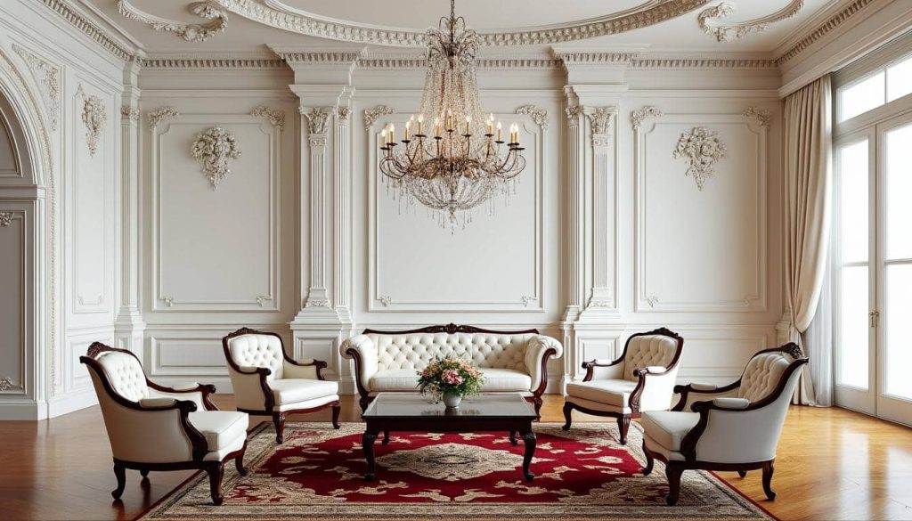 découvrez comment la décoration d'intérieur classique sublime les espaces grâce aux moulures en plâtre blanc, ajoutant élégance et raffinement à votre habitat.