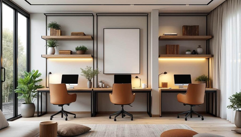 découvrez comment l'aménagement intérieur transforme les chambres en espaces de télétravail confortables et fonctionnels, optimisant ainsi votre productivité à domicile.