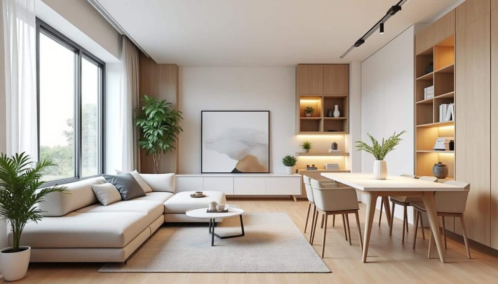 découvrez comment l'aménagement intérieur avec des meubles modulables permet d'optimiser l'espace et de gagner de la place de manière pratique et esthétique.