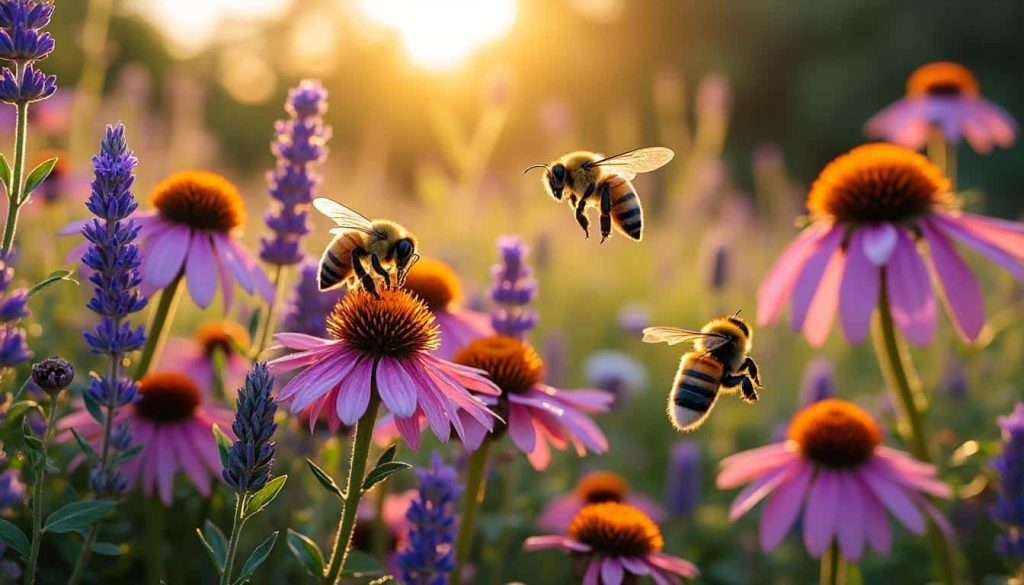 découvrez comment un jardin écologique contribue à la protection et à la survie des abeilles pollinisatrices essentielles à notre biodiversité.