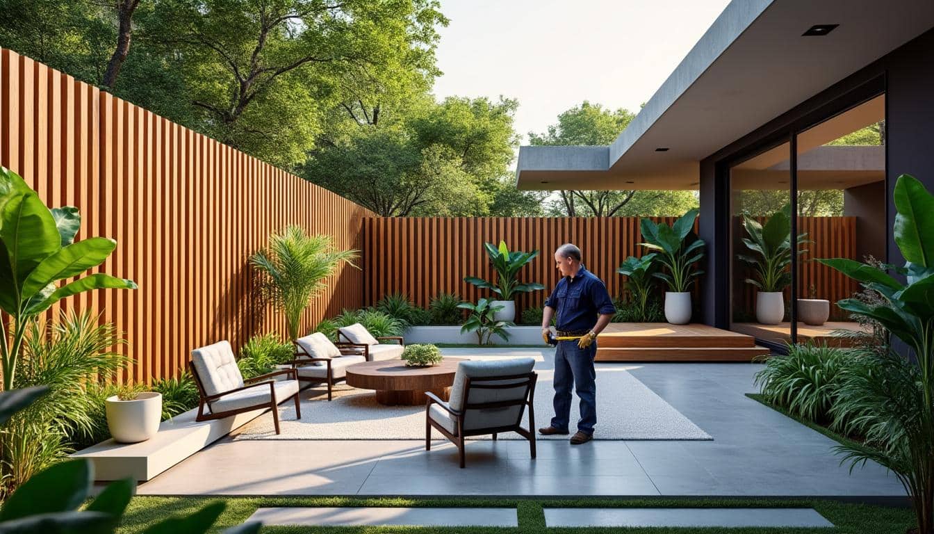 découvrez comment la décoration extérieur protégée installe des brise-vue naturels en bois pour allier esthétisme et intimité dans votre jardin.