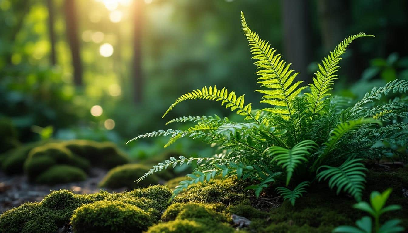 découvrez le jardin d'ombre, un espace dédié aux variétés de fougères sauvages où la nature se révèle dans toute sa splendeur.