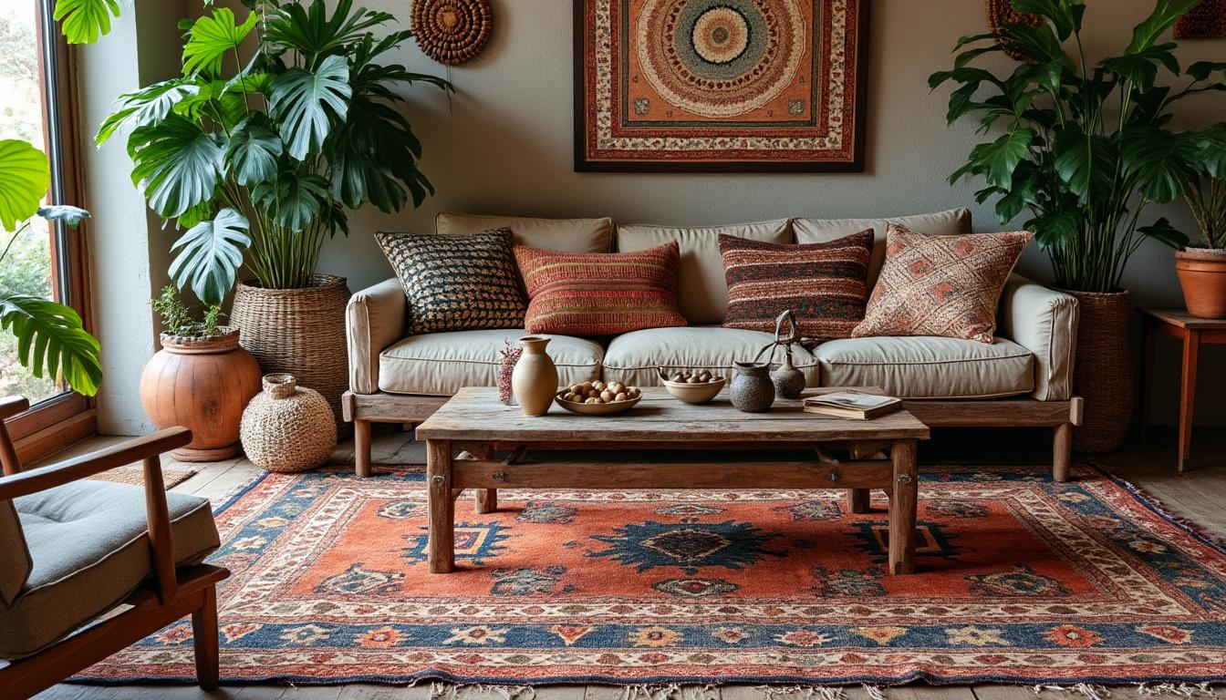 découvrez comment la décoration d'intérieur bohème intègre des tapis kilim superposés pour créer une ambiance chaleureuse, colorée et authentique dans votre espace de vie.