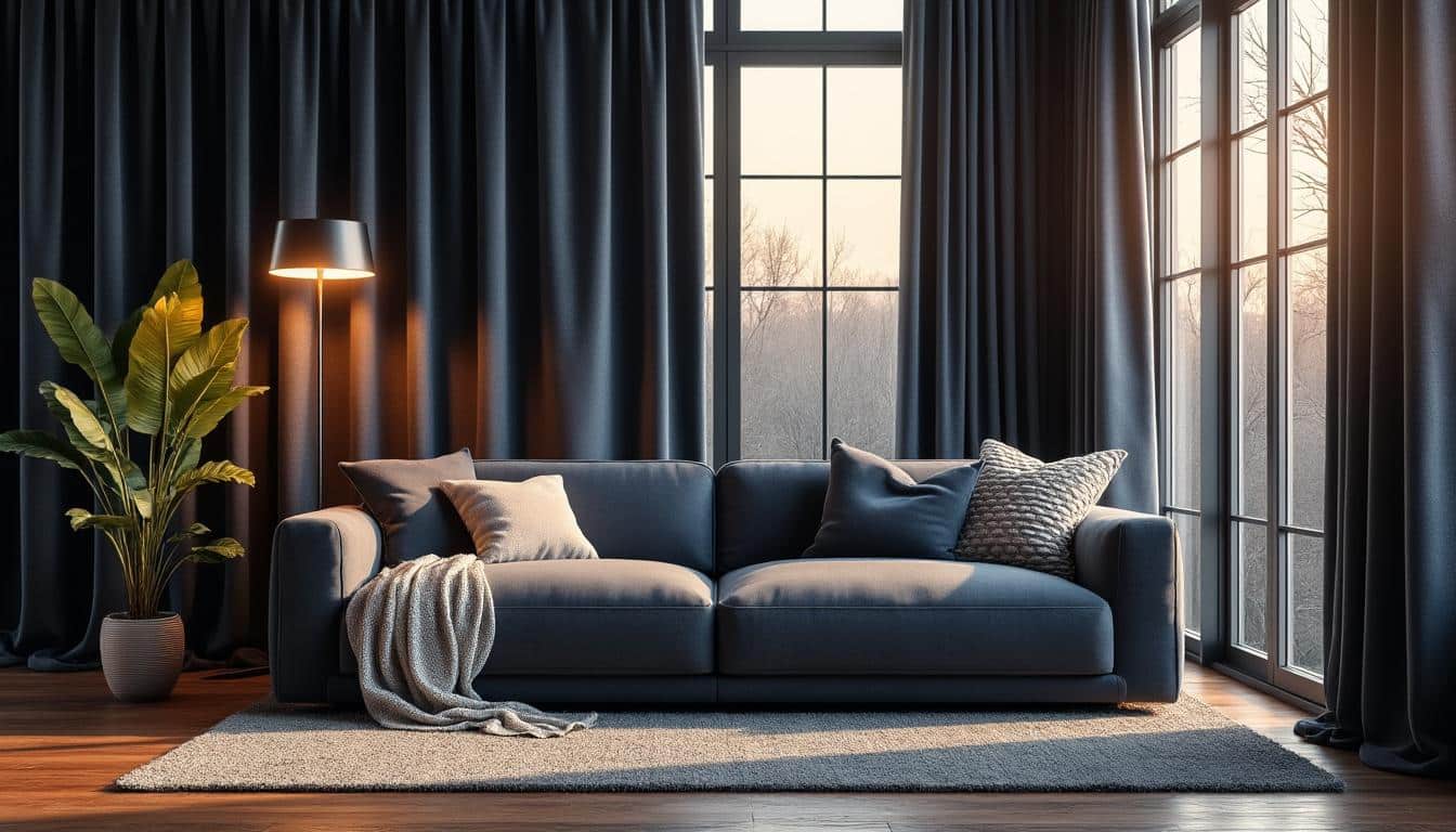 découvrez comment la décoration d'intérieur feutrée avec des rideaux de velours isolants apporte chaleur, confort et élégance à votre espace.