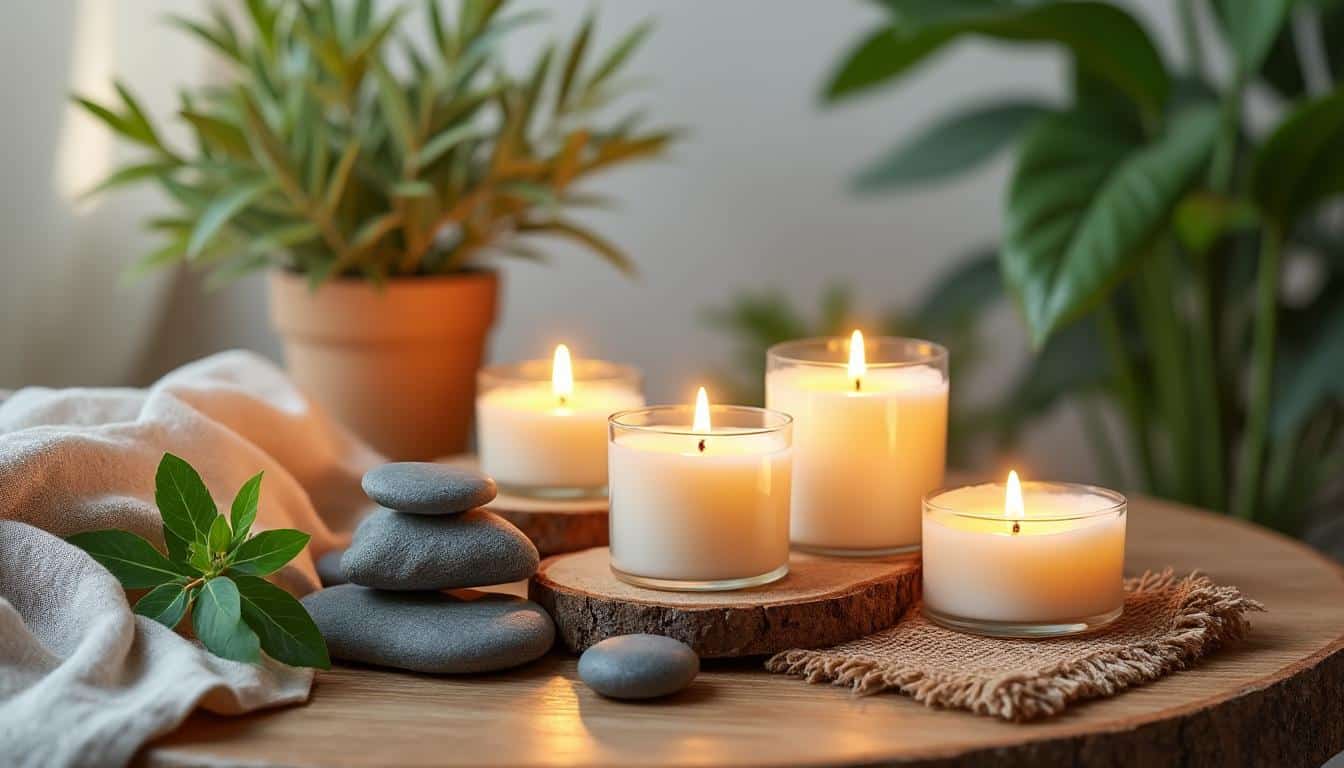 découvrez comment la décoration d'intérieur paisible intègre des bougies à la cire végétale pour créer une ambiance naturelle et apaisante dans votre maison.