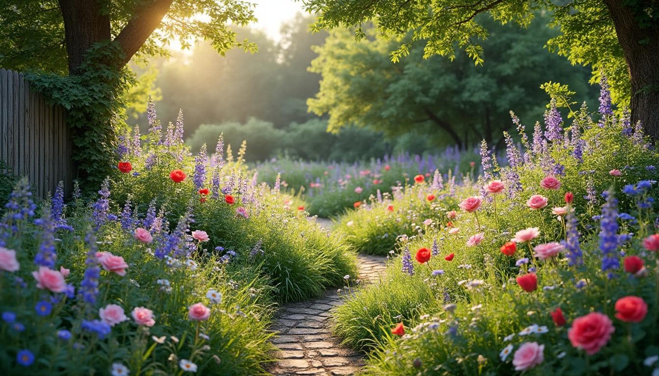 découvrez le charme du jardin anglais où les fleurs s'épanouissent en toute liberté, créant un paysage naturel et harmonieux.