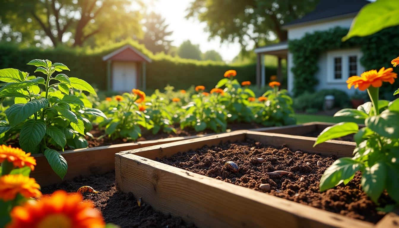 découvrez comment un jardin bio profite pleinement du compost maison pour enrichir la terre naturellement et favoriser une croissance saine des plantes.