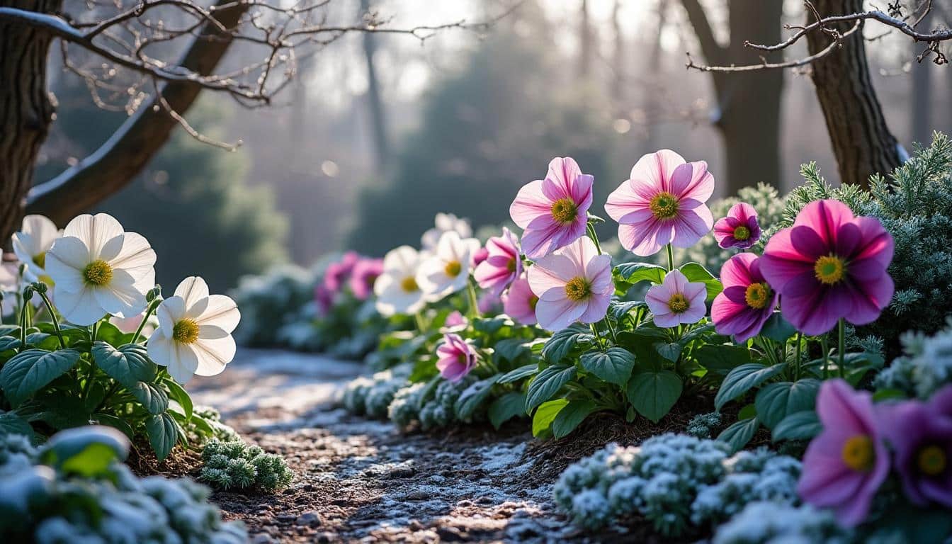 découvrez comment le jardin d'ombre utilise les hellébores pour apporter de la couleur et de la vie à votre jardin durant l'hiver.