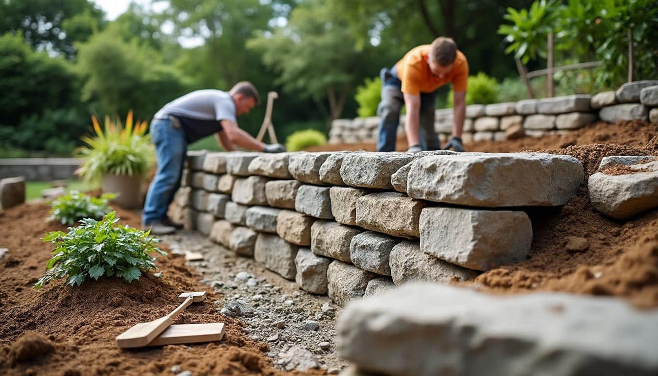 découvrez comment les travaux de maçonnerie permettent de construire des murets de soutènement robustes et esthétiques pour valoriser et protéger votre jardin.