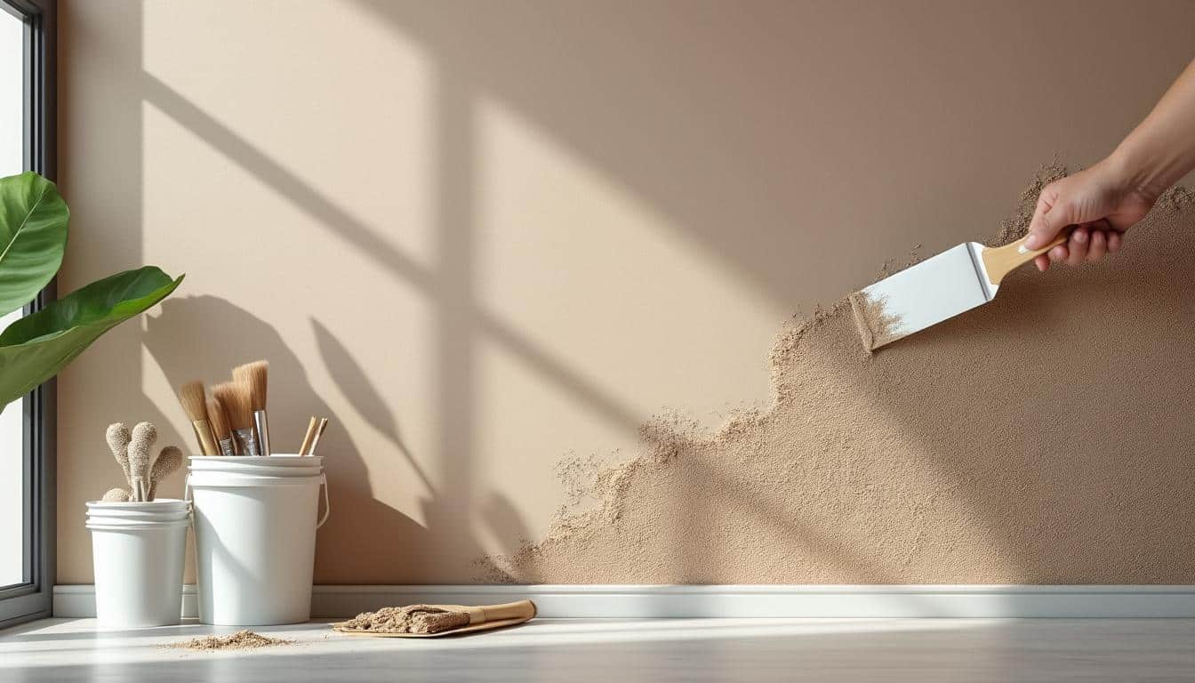 découvrez comment les travaux de peinture peuvent sublimer vos murs grâce à des enduits décoratifs à effet sablé, apportant texture et originalité à vos espaces.