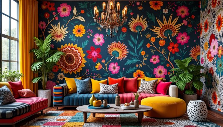 découvrez comment la décoration d'intérieur audacieuse joue avec des mélanges de motifs improbables pour créer des espaces uniques et pleins de caractère.