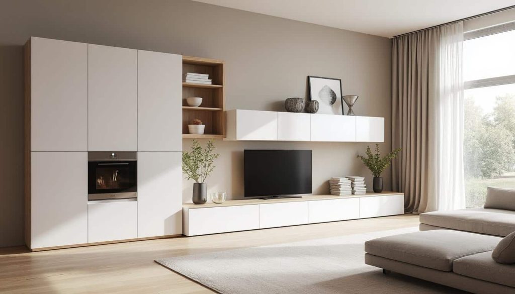découvrez comment la décoration d'intérieur épurée met en valeur les espaces grâce à l'utilisation de poignées de meubles invisibles pour un design moderne et minimaliste.
