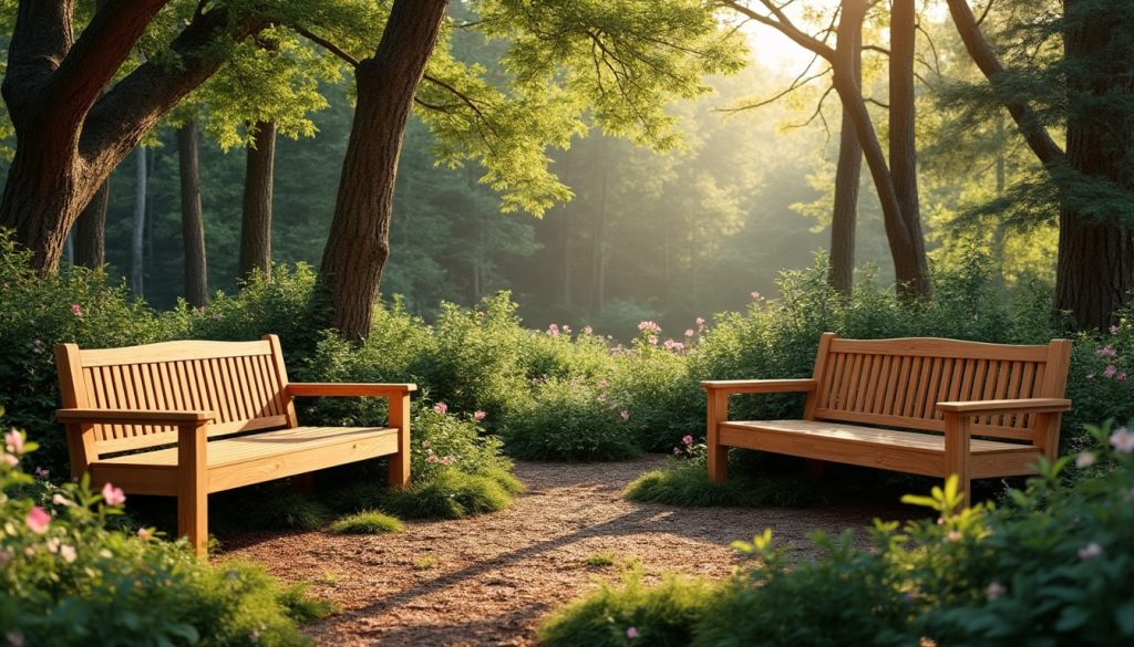 découvrez comment la décoration extérieure boisée sublime votre jardin avec des bancs en teck alliant élégance, durabilité et confort.