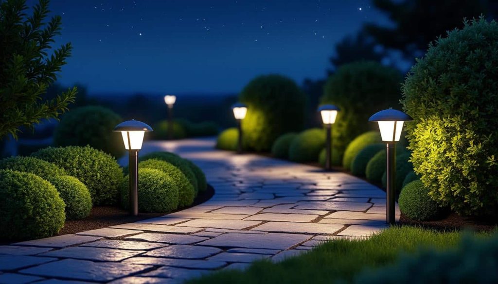 illuminez vos chemins extérieurs la nuit avec des balises led élégantes et efficaces, pour une décoration extérieure à la fois pratique et esthétique.