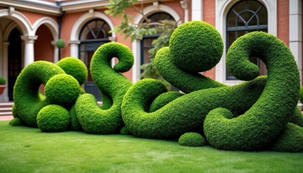 découvrez l'art de la décoration extérieure sculptée grâce aux arbustes taillés en topiaire, alliant esthétique et créativité pour sublimer vos espaces verts.
