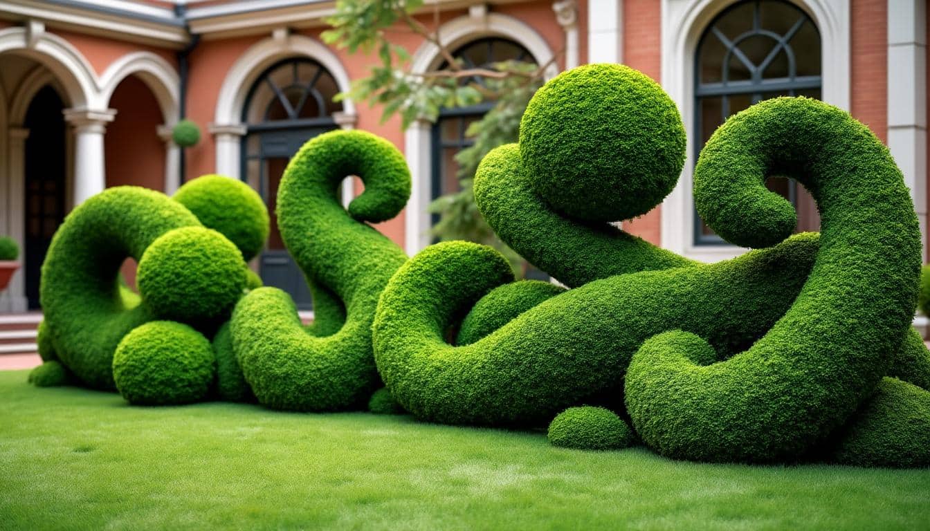 découvrez l'art de la décoration extérieure sculptée grâce aux arbustes taillés en topiaire, alliant esthétique et créativité pour sublimer vos espaces verts.
