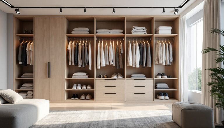 découvrez comment l'aménagement intérieur avec des dressings ouverts optimise la visibilité et l'accessibilité tout en apportant élégance et modernité à votre espace.
