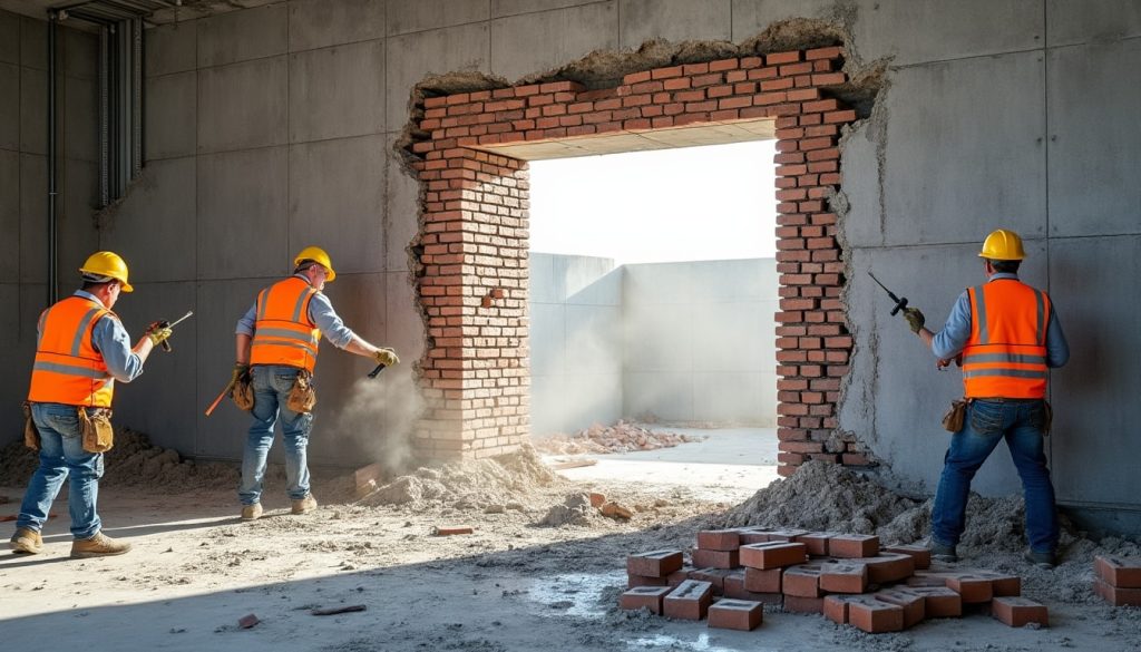 découvrez comment les travaux de maçonnerie réalisent des ouvertures dans les murs porteurs en assurant sécurité et stabilité à votre construction.