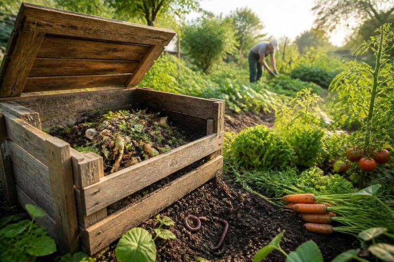 découvrez comment un composteur en bois améliore la fertilisation naturelle de votre potager, en valorisant les déchets verts pour un jardin sain et productif.