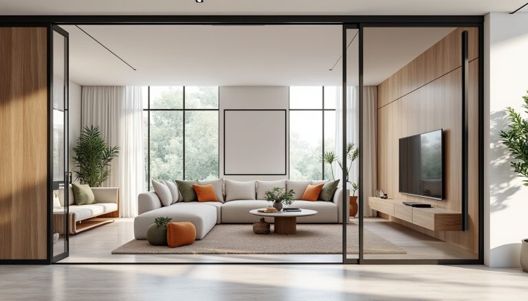 découvrez comment les cloisons mobiles permettent de transformer facilement votre salon grâce à un aménagement intérieur flexible et modulable.