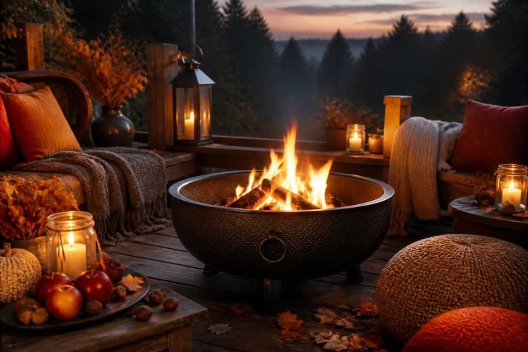 découvrez comment optimiser la décoration extérieure en créant une liaison directe entre un brasero en fonte et le réchauffement chaleureux des soirées d'automne, pour un espace convivial et élégant.