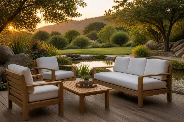 découvrez comment un salon de jardin en teck favorise une intégration harmonieuse et naturelle dans votre paysage, sublimant ainsi la décoration extérieure de votre domaine.