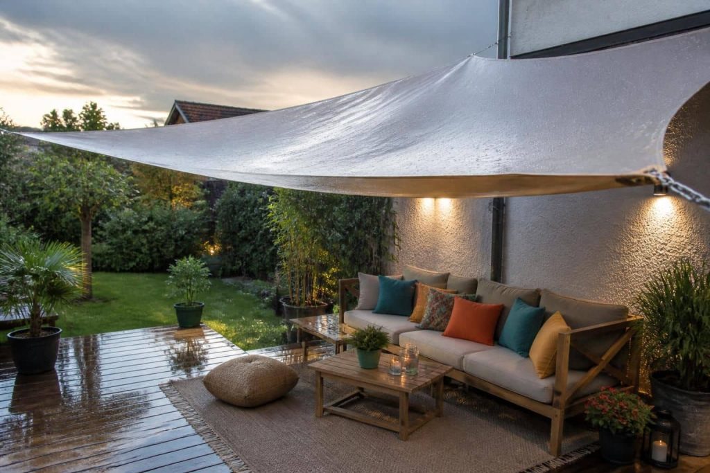 découvrez comment la voile tendue déperlante améliore la protection contre les averses estivales, tout en apportant une touche esthétique à votre décoration extérieure.
