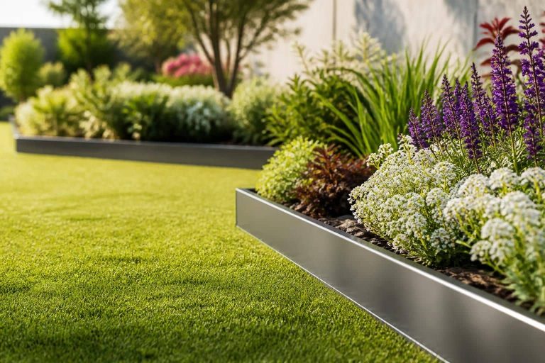 améliorez l'apparence de votre jardin avec une bordure en acier pour une délimitation nette et durable des parterres, facilitant ainsi leur entretien.