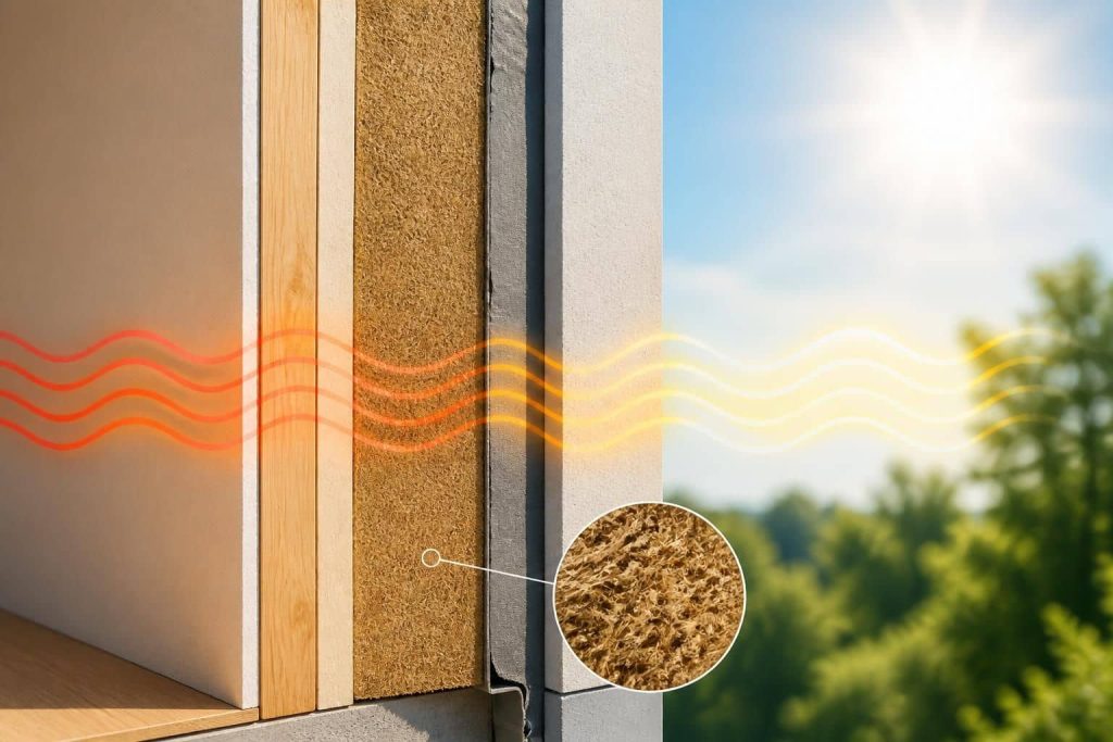 découvrez comment la fibre de bois influence le déphasage thermique optimal en été, un facteur clé pour réussir vos travaux d'isolation et améliorer le confort de votre habitation.