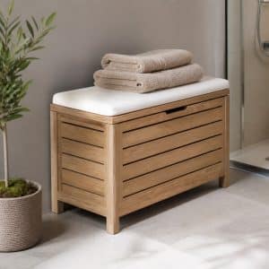Banc de rangement pour salle de bain