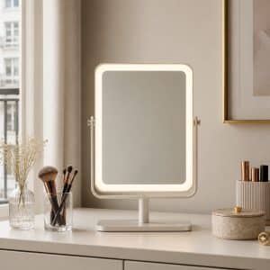 Miroir de maquillage avec &eacute;clairage LED