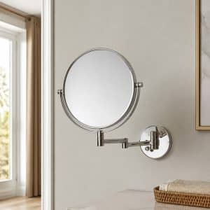 Miroir de maquillage mural articul&eacute;