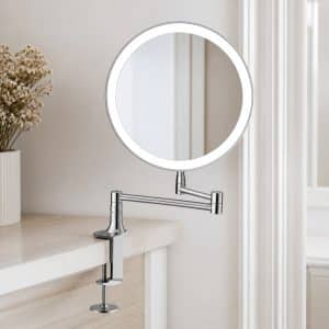 Miroir de maquillage pro &agrave; pince articul&eacute;e