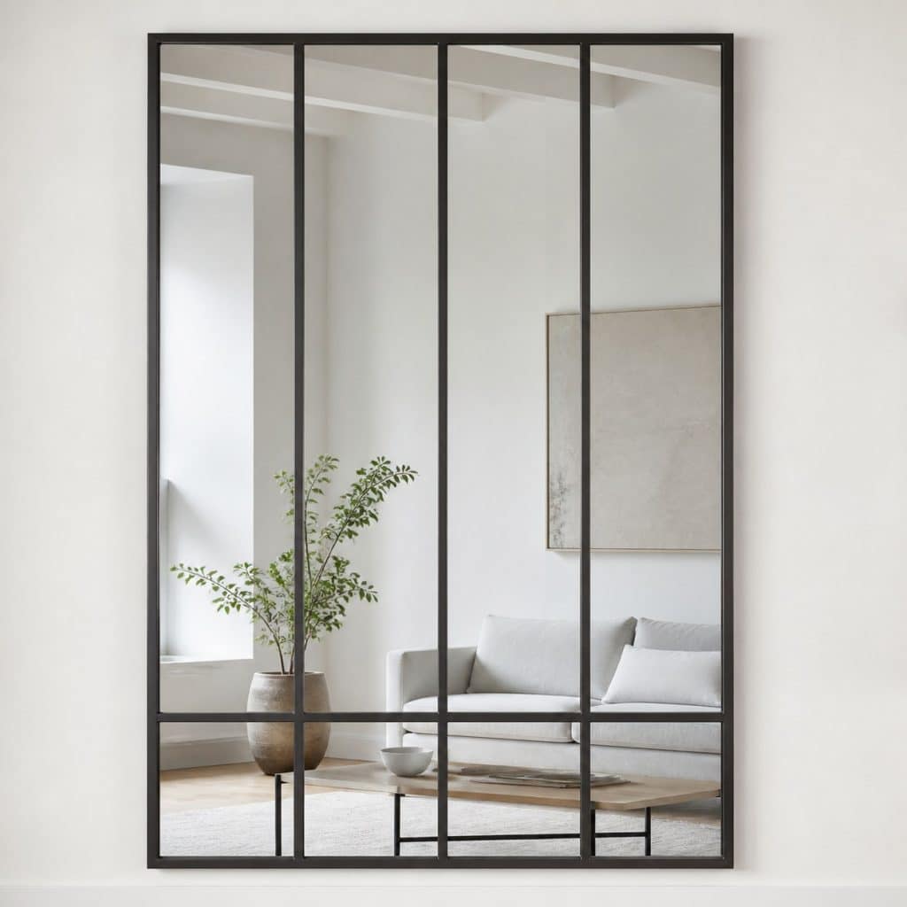 Miroir verrière grand format présenté seul