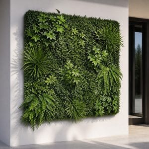 Panneau mur v&eacute;g&eacute;tal artificiel ext&eacute;rieur renforc&eacute;