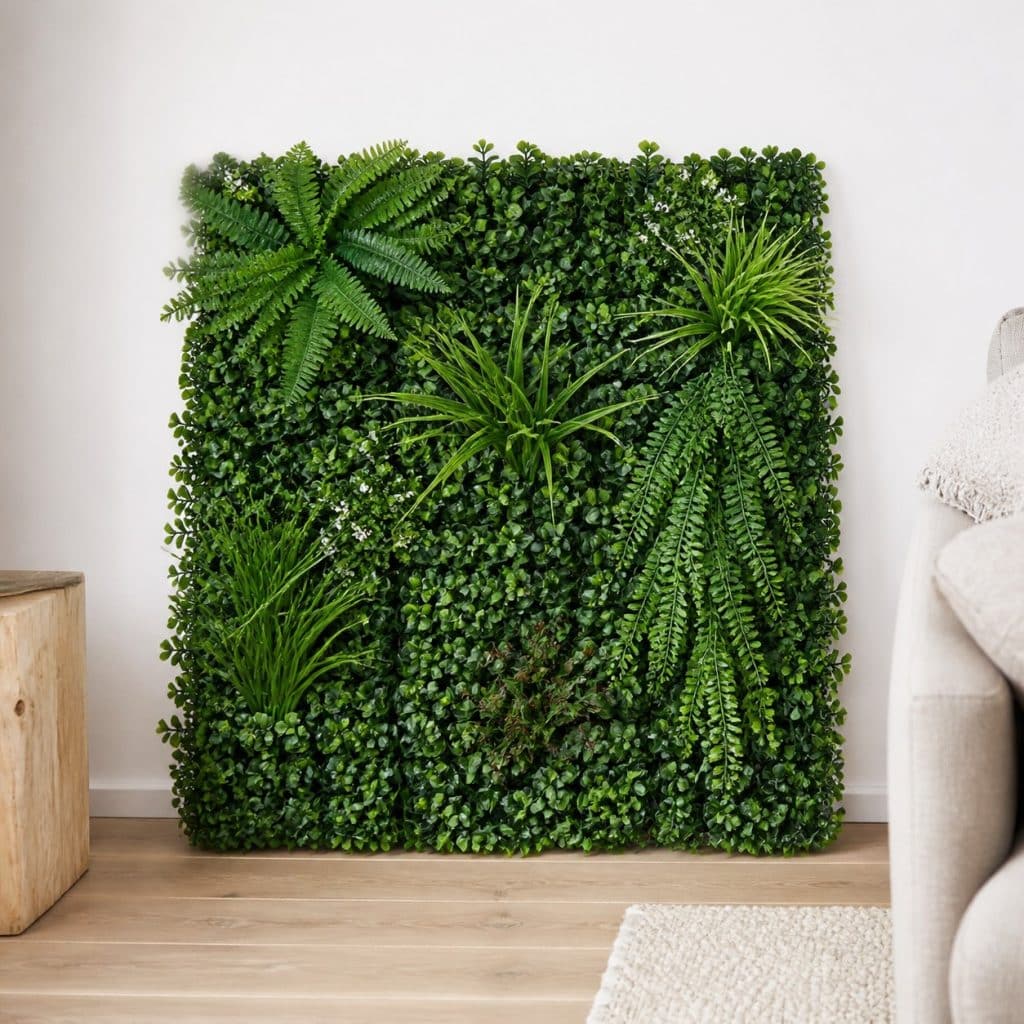 Panneau mur végétal format compact présenté seul
