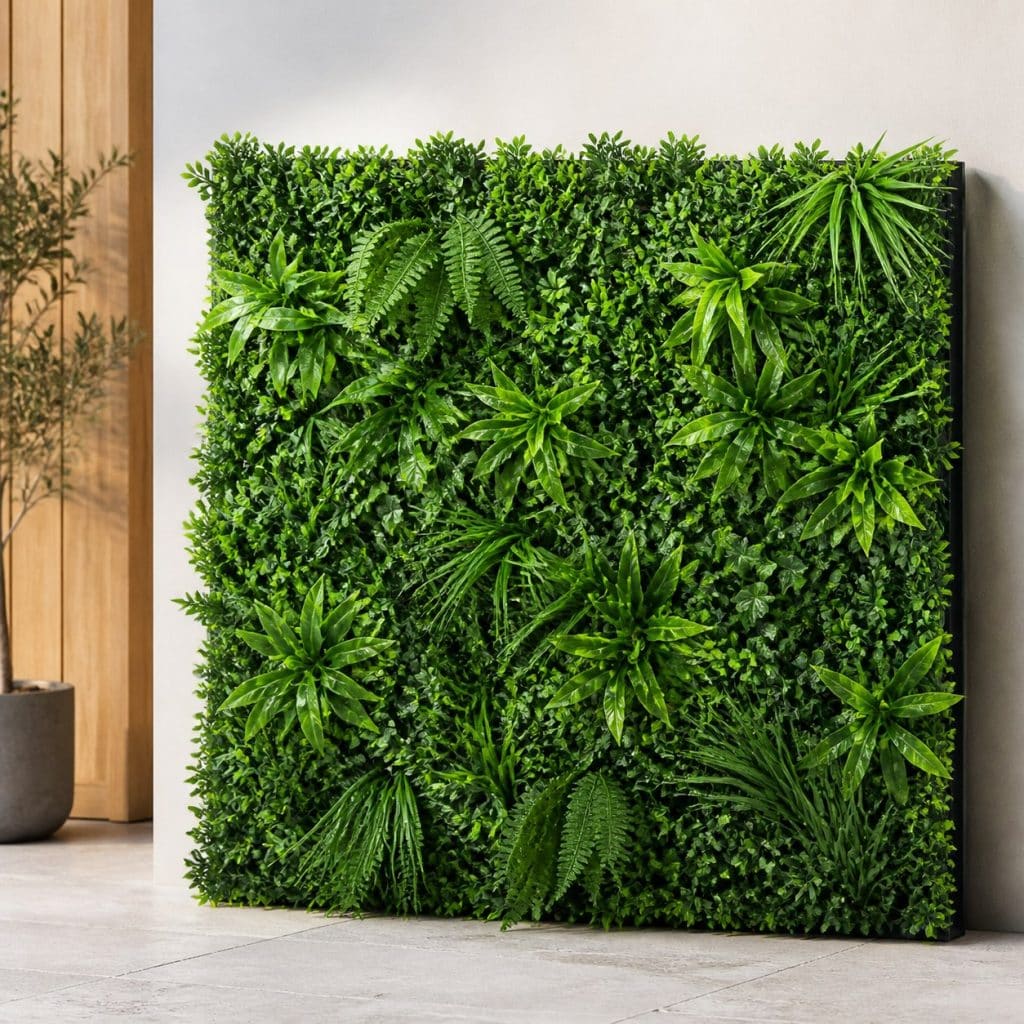 Panneau mur v&eacute;g&eacute;tal pour terrasse pr&eacute;sent&eacute; seul