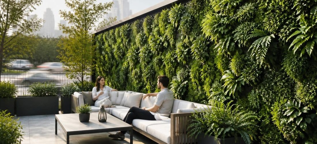 découvrez comment un mur végétal artificiel peut améliorer l'isolation phonique de votre cour tout en optimisant la décoration extérieure pour un espace à la fois esthétique et silencieux.