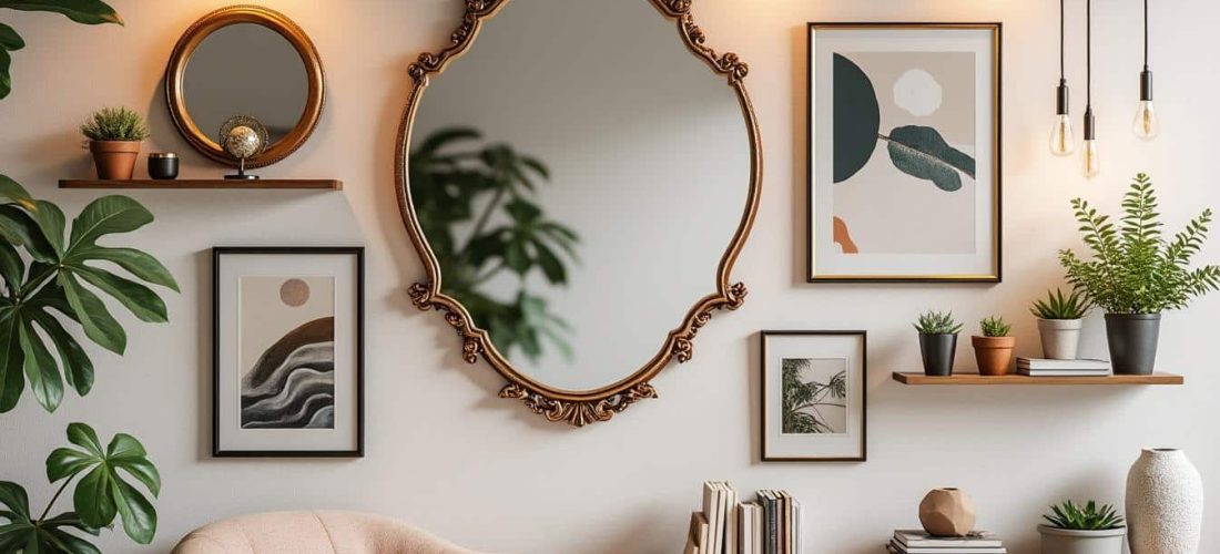découvrez nos idées de décoration murale avec des cadres, miroirs et étagères astucieusement choisis pour embellir votre intérieur et personnaliser vos murs avec style.
