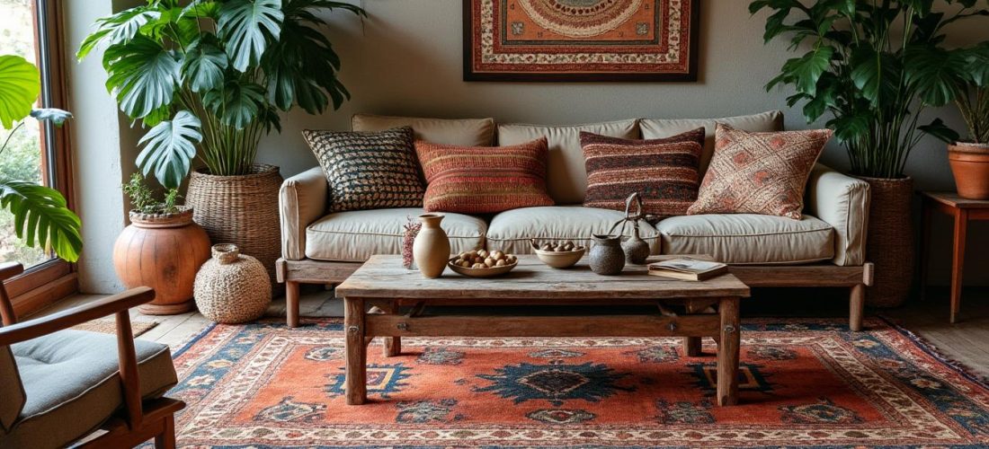 découvrez comment la décoration d'intérieur bohème intègre des tapis kilim superposés pour créer une ambiance chaleureuse, colorée et authentique dans votre espace de vie.