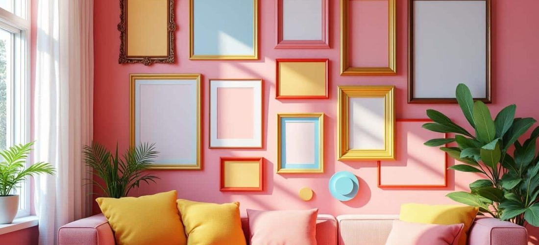 découvrez comment la décoration d'intérieur colorée intègre des cadres de toutes tailles pour dynamiser vos murs et personnaliser votre espace avec style et harmonie.
