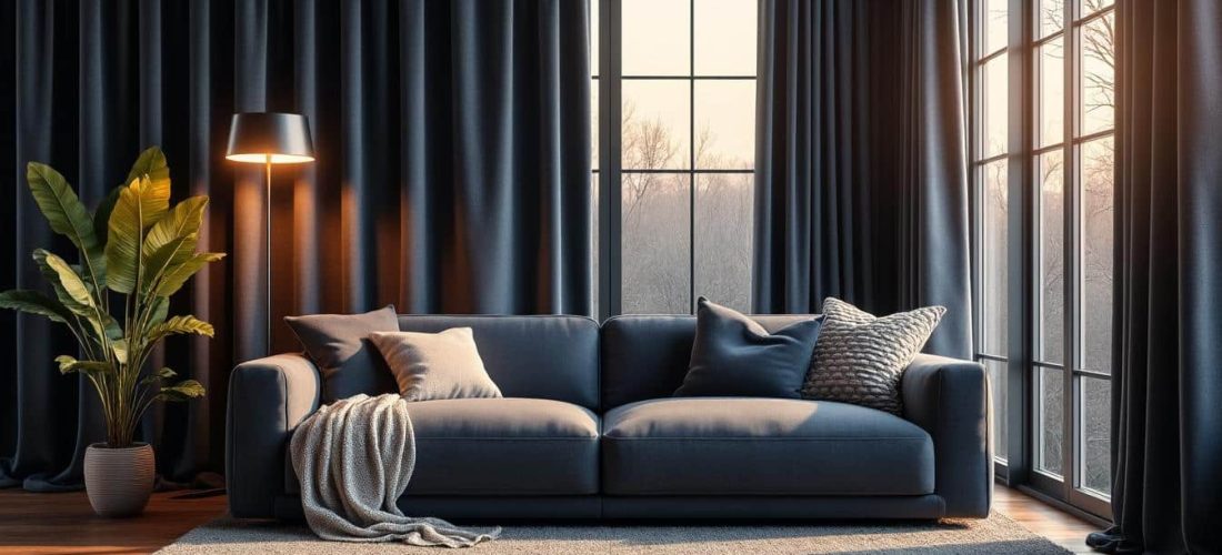 découvrez comment la décoration d'intérieur feutrée avec des rideaux de velours isolants apporte chaleur, confort et élégance à votre espace.