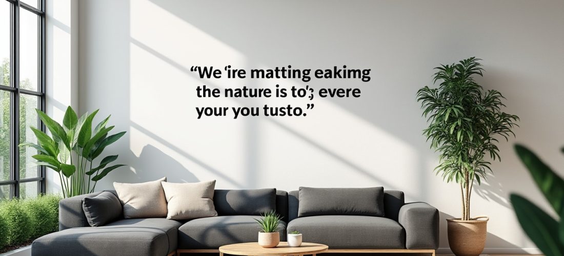 découvrez comment la décoration d'intérieur inspirante transforme vos murs blancs en véritables sources de motivation grâce à des citations élégantes et inspirantes.