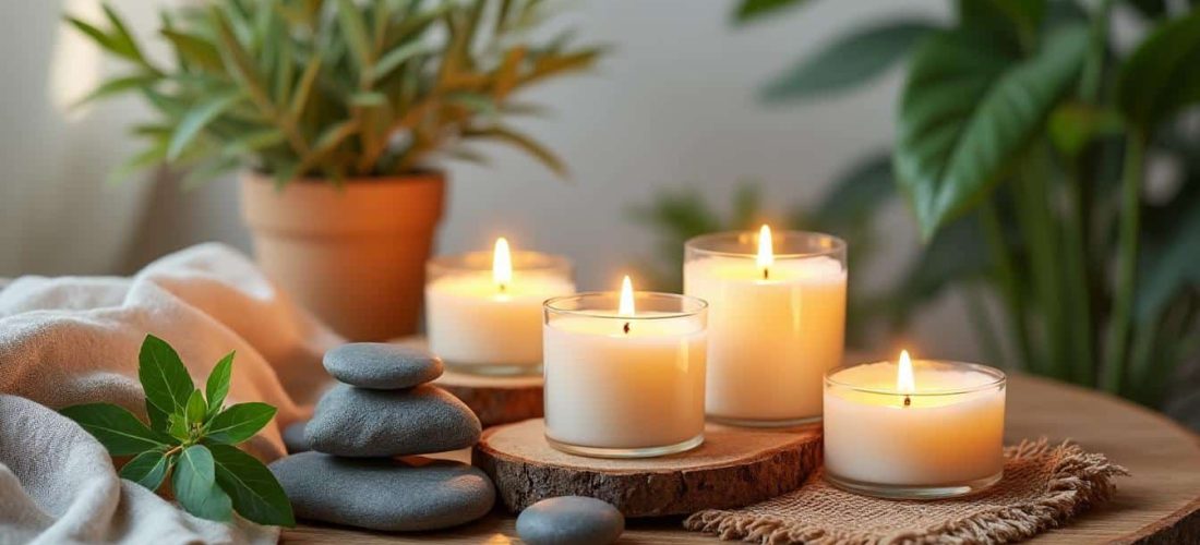 découvrez comment la décoration d'intérieur paisible intègre des bougies à la cire végétale pour créer une ambiance naturelle et apaisante dans votre maison.