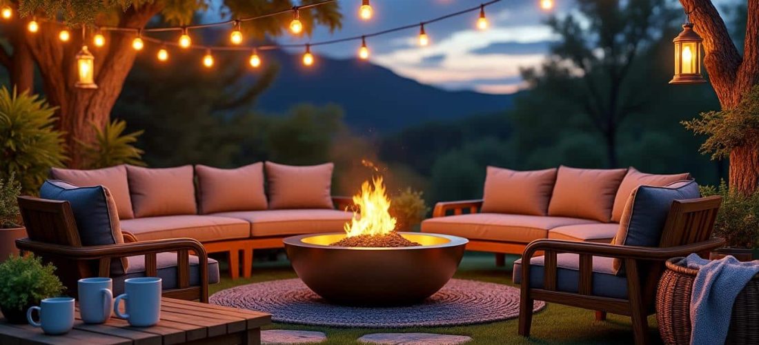découvrez comment créer une décoration extérieure conviviale en organisant l'espace autour d'un brasero, pour des moments chaleureux et accueillants en plein air.