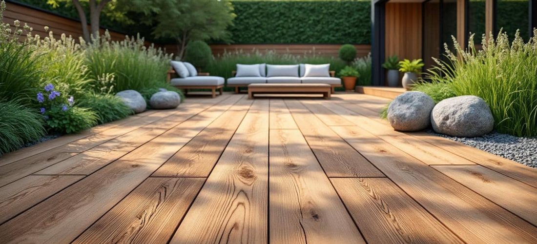 découvrez comment la décoration extérieure naturelle peut être sublimée grâce aux dalles en bois de robinier, alliant esthétique et durabilité pour un jardin authentique.