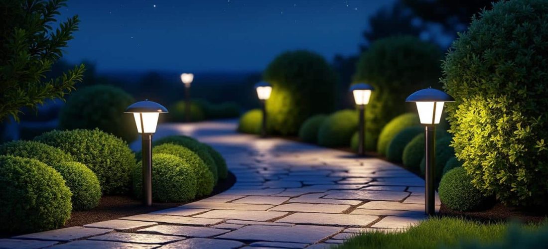 illuminez vos chemins extérieurs la nuit avec des balises led élégantes et efficaces, pour une décoration extérieure à la fois pratique et esthétique.