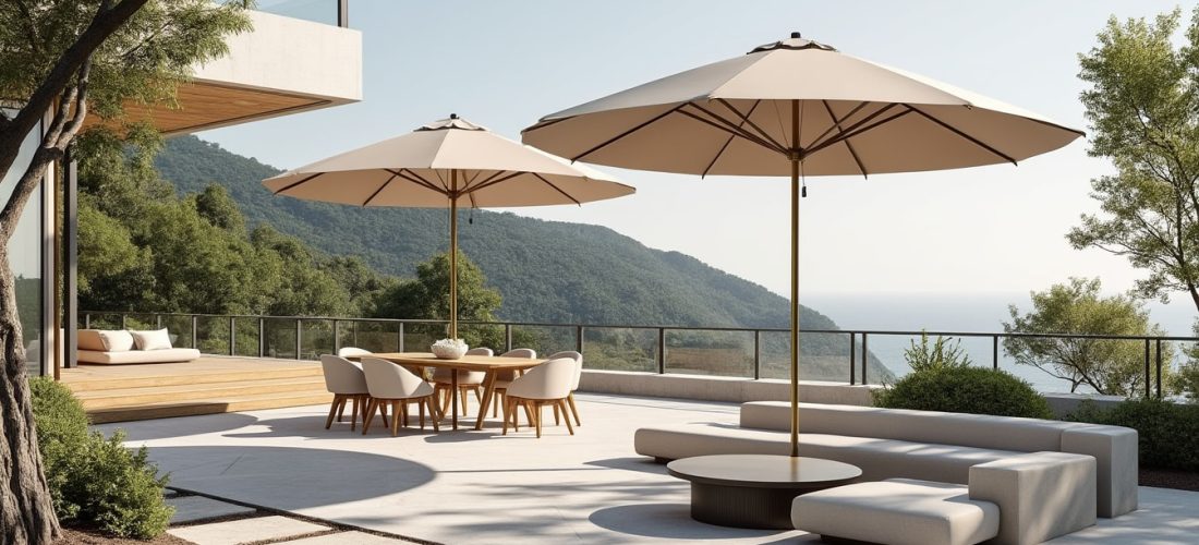 apprenez à décorer votre espace extérieur avec élégance en utilisant des parasols aux couleurs neutres pour une ambiance sobre et harmonieuse.